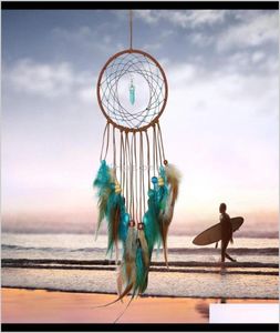 Objetos decorativos Figuras do AONTS Decoração Handmade Dream Catcher Feathers Decoration for Car Wall Room Decoração de casa pendurada dre6486147