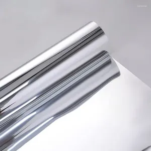 Pencere Çıkartmaları Ayna Yalıtım Gümüş Güneş Tint Film UV Yansıtıcı Tek Yol Gizlilik Dekorasyonu Cam için 30/40/50/60 500cm