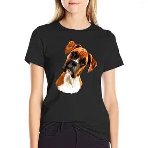 Women's Polos Boxer A Beautiful Head Tilt T-shirt Tees Funny Summer Top Woman Clothes