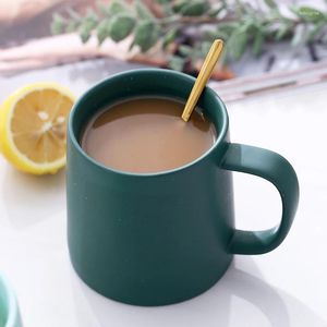 Кружки Creative Simple Mug Office Pare с Spoon Coffee Milk Braw о завтрак высокая мощность Nordic Design Taza de Cafe Drinkware