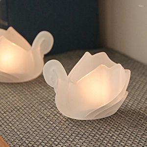 Candele in vetro Europeo Porta carina Nordic Bianco White Christmas Wedding Portaves Decorazioni per la casa ZP50ZT