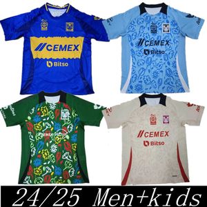 S-4xl24 25 Naul Tigres Home Soccer Jerseys 2024 2025 Home Away Gignac Vargas Damian Camiseta De Foot Maillot Camisa Terceiro Men