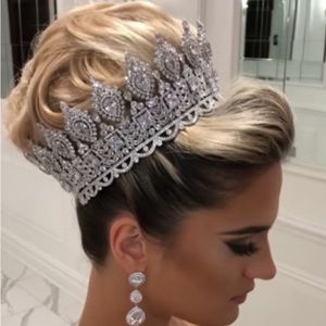 Fashion Luxury Bridal Hair Accessories Ladies Wedding Tiaras and Crowns Stage Awards Round Queen Crown Retro Crown 294b