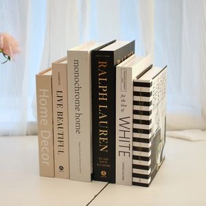 3PcsSet Multiple Size Fake Books Set Coffee Table Books Villa le Simulation Books Set Shooting Props Living Room Decor 240511