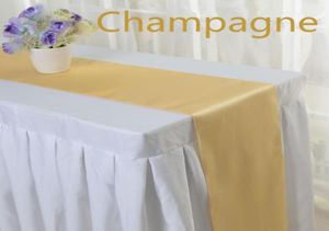 BZ365 Столовый стол бегун для свадебной вечеринки Банкетные украшения белое черное золото серебряное бегун шампанский бегун 30 см x 275cm7026141