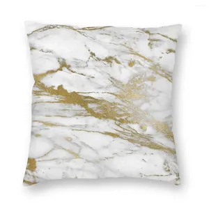 Kudde guld vener på grå och vit marmor kast täcker polyester dekorativ kreativ kudde