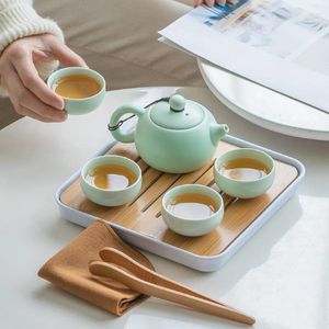 Teaware set Portable Home Office Chinese Ceramic Teapot Set Travel Tea Porcelain Teacups With Serving Tray Infuser