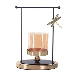 Candle Holders H051 Metal Glass Candlestick Wall Holder For Tea Lights Living Room Bedroom Bathroom Centerpiece Table Decoration