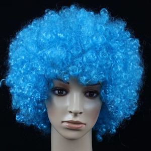 Werksgroßhandel Preis Kurzkurlische Afro -Perücken für Männer Frauen Mehrere Farben Full Synthetic Hair Perücken Amerika Afrika Natural Perücken Cosplay Haare