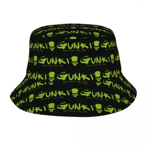 Berets Summer Headwear Gunki Logo Angling Skull Bucket Hats Street Woman Sun Session Packable Fishing