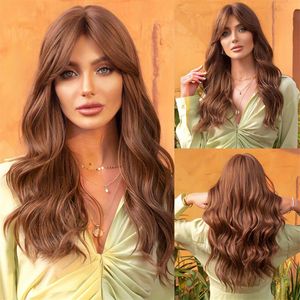 Long Curly Europe e America Wigs For Women Girls Múltiplas cores Full Synthetic Hair Wig Africano Natural Wigs Cosplay Barbie DHL