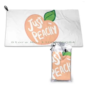 Towel Just Peachy Quick Dry Gym Sports Bath Portable Peaches Soft Sweat-Absorbent Fast Drying Pocket Comfortable