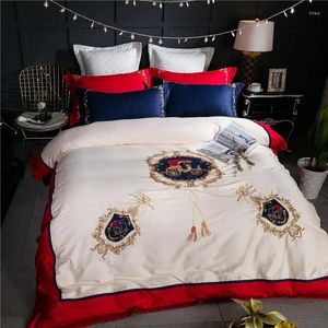 Zestawy pościeli 40Eyptian bawełniane 4PCS Set Set SET BELEN DUVET OVER BLACKA/Łóżko/łóżko