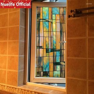 Window Stickers American Color Irregular Pattern Electrostatic Glass Sticker Office Living Room Bedroom Bathroom Opaque Sliding Door Film