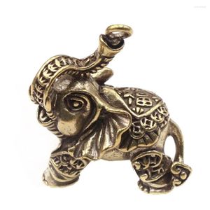 Schlüsselanhänger Vintage Messing verheißungsvoll Elefantenanhänger Schlüsselketten -Metalltiermöbel Dekoration