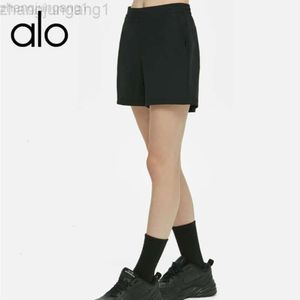 Desginer als yoga aloe shorts kvinna byxa topp kvinnor sommar nya shorts kvinnor fickdragning springa hög midja fritid fitness byxor andningsbara tunna