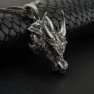 Pendant Necklaces Simple Street Niche Fashion Retro Viking Dragon Triceratops Necklace Men Party Creative Trend Accessories