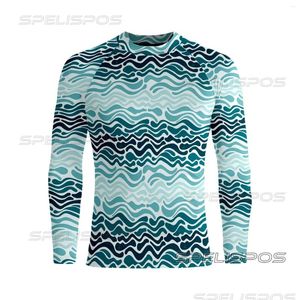 Women's Swimwear Men Surfing Suit Long Sleeve UV Protection Water Sports Tight Swimming High-Elastic Diving Sunscreen Tops