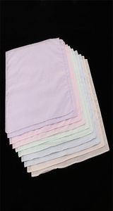 10pcs czyste bawełniane kolorowe chusteczki kobiety mężczyźni Hanky ​​DIY Pocket Square Hanki Cerchiefs na ślubne jedzenie Ćwiczenia T2007365560