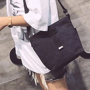 Bag Fashion Women Solid Color Canvas Shoulder Bags 2024 Arrival Soft Zipper Female Students Girls School Handbags