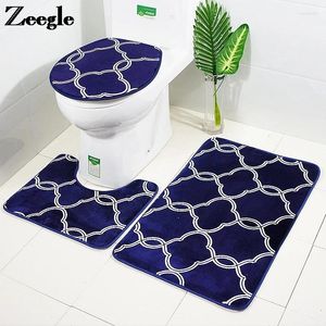 Коврики для ванн домашний декор коврик для впитывания U-образного туалетного коврика и не скользящая накладка фланель ванная комната для ванной