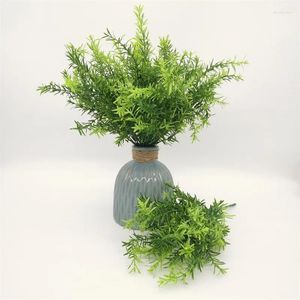 Decorative Flowers 10 PCS Artificial Rosemary Stems Fake Greenery Plants Bushes Shrubs Plastic Grass For Home Indoor Outdoor Garden Decor