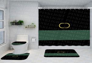 Banyo Dekorasyon Duş Perdeleri Tasarımcı Mektubu Banyo Tedarik Su Geçirmez Banyo Aksesuarları Tuvalet Üç Parça Setleri7407460