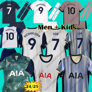 3xl 4xl сын Ричарлисон Мэддисон футбольные майки Coys tottenhamsoccer Jersey 2024 Thfc футбольная рубашка Tottenaham 24 25 Kit Bentancur Men Kids Set Tottenhames Retro