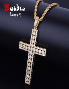 Zirconia cubica Servello a pendente in oro Materiale di rame Bling Zircone Necklace Men Women Hip Hop Jewelry C10035065331