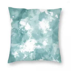 Pillow Teal Tie Dye Watercolor Pillowcase Printing Polyester Cover Gift Throw Case Home Zipper 40 40cm