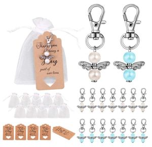 40 sztuk Party Guardian Angel Favors Chrzest Wedding z organza torebki prezentowe na chrzest ślub urodziny 7989456