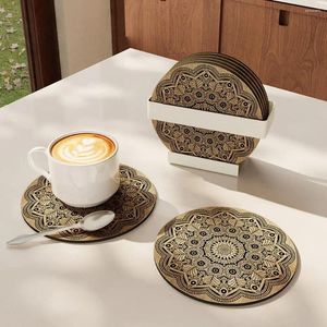 Table Mats Scratch-resistant Place Mat Boho Round Placemats Set Heat-resistant Coasters For Dining Tables