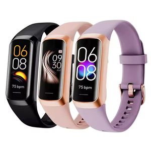 C60 Smart Band 1.1 inch AMOLED Touch Screen Heart Rate Blood Pressure Oxygen Body Temperature Sports Fitness Smart Bracelet