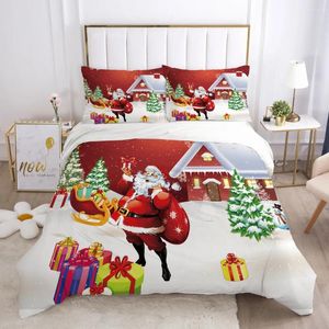 寝具セット羽毛布団カバーセットEUR UKサイズの子供のための漫画赤ちゃんの子供の毛布キルトベッドライニングクリスマスサンタクロース