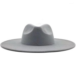 Cappello di fedora classico largo brim cappelli di lana bianca nera uomini cotta di cappello jazz per matrimoni invernali.