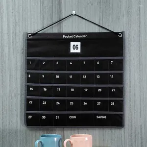 Storage Bags Wall Hanging Pocket Calendar Non Woven Fabric Monthly Bag For Bedroom Living Room Home Decoration