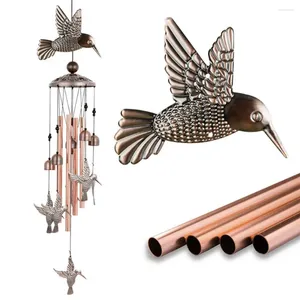 Dekorativa figurer Handgjorda vindkläder utomhus Chime Decoration Fjäril Bird Hanging Decor med Shape Crisp Sound Tube