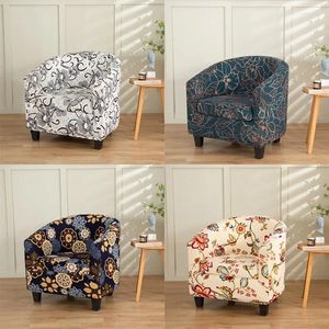 Stol täcker delad elastisk badkarfåtölj täckblommor tryckt enstaka soffa skyddsfodral all-inclusive klubbstolar slipcovers heminredning