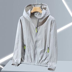 Herrtröjor sommar cool och värmeslag förebyggande för män kvinnor lätt löst fashionabla sportiga avslappnade utomhus hooded sunsc