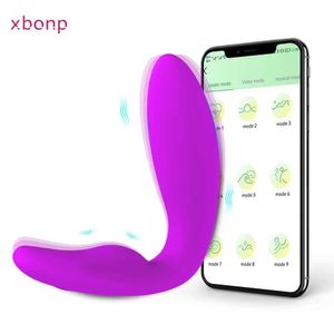 Andra hälsoskönhetsartiklar Wireless App Bluetooth G Spot Dildo Vibrator Kvinnlig fjärrkontroll Wear Vibration Clitoris Stimulator Toys For Women Panties T240510