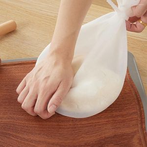 Bakningsverktyg Vit bekvämt mjöl som blandar silikon knådväska för messfri degpreparat icke-toxiskt