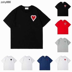 Paris tasarımcısı amis moda markası tees erkekler kadınlar lüks amis t shirt rahat tişört yuvarlak boyunlu coeur erkek tee tee