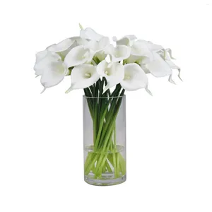 Flores decorativas 10pcs flor artificial plástico elegante buquê de buquê leve portátil mini diy floral like like lily casamento