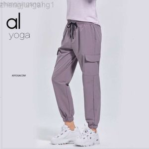 Desginer Als Yoga Aloe Pant Leggings Originloose Tie Up Casusports Thin Wide Leg for Womens Fitness Pants