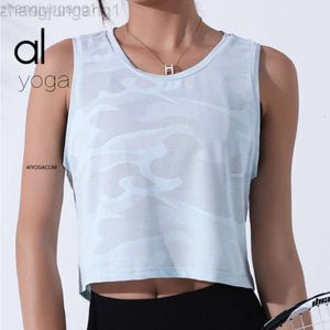 Desginer als Yoga Aloe Top Shirt Kleidung kurze Frau Neue Hautpflege Fitness Panzer Frauen Lose Sport Top Cover 2021 Anzug Frauen