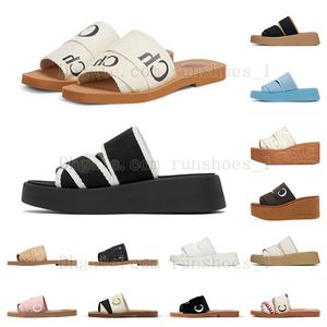 Luxury Famous Slide Sandal Slippers Embroidery Slipper Trainers Sneakers Comfortable Slides Multicolour Slippers Red Home Rubber Thick Bottoms Woody Mules Wedge