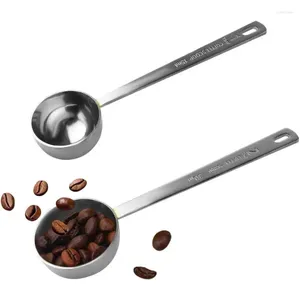 Colheres de café 15/30ml de aço inoxidável colheres de alça longa Medição de colheres de sopa para fruta de leite Farinha de açúcar em pó