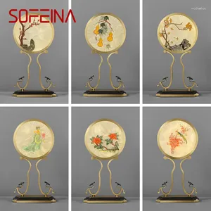 Tischlampen Sofeina Chinese Einfache Lampe Vintage Messing LED DESH DESCH DESCH DIE KREATIVE SCHLAFT FÜR DEN HEIGENDER SCHLAFZIMMER Wohnzimmer Nacht