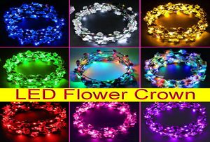 Светодиодная цветочная корона Light Up Flowers Crown Многофункциональный цветочный головной убор для женщин для женщин.