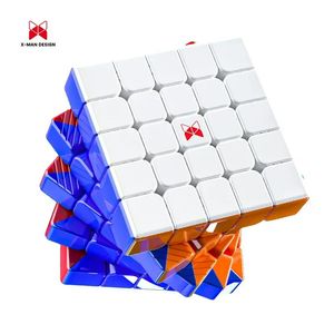 Qiyi XMD Hong 5x5 UV Magnetic Magic Speed ​​Cube Sticker Professional Fidget Toy XMD 5x5 Cube Magic Puzzle Cube Magic 240426